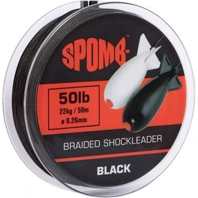 Spomb Šnúra Spod Braided Leader Black 50m 0,26mm 22kg
