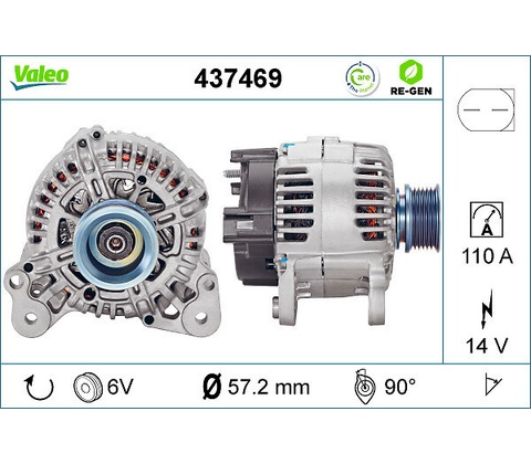 Alternátor VALEO 437469