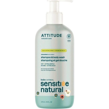 Attitude Dětské tělové mýdlo a šampon 2 v 1 s ovsem 473 ml