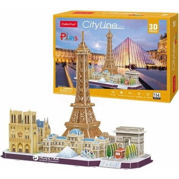 CubicFun 3D puzzle CityLine panorama Paříž 114 ks