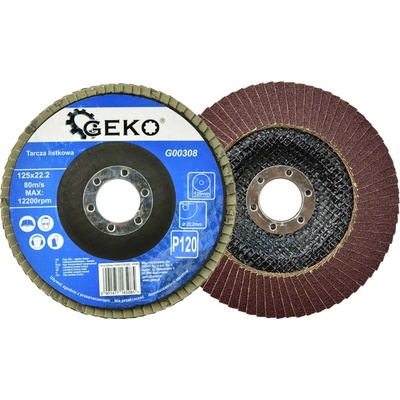 Brúsny lamelový kotúč 125 x 22,2 mm, zrno 120, GEKO