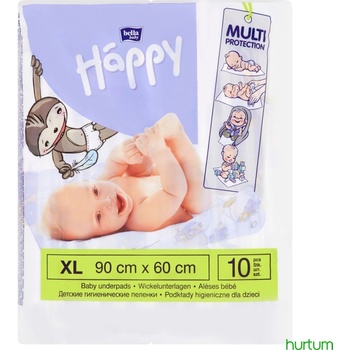 BELLA Happy detské podložky na prebaľovanie 90x60 10 ks
