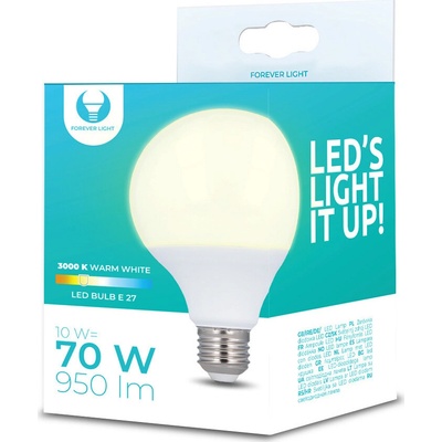 Forever Led žárovka E27 10W 3000K GLOBE G95