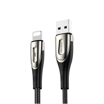 JOYROOM Кабел за бързо зареждане Joyroom Sharp Series, USB-A към Lightning, 3A, 1.2m, черен (S-M411) (S-M411-1,2m lightning black)