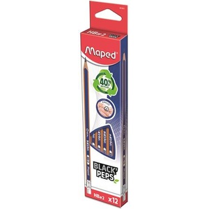Maped Графитен молив с гума, HB, триъгълен, MAPED "BlackPeps Navy" 851821 (851821)