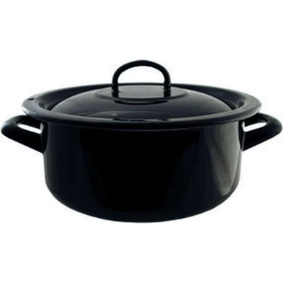 Černý smaltovaný kastrol s poklicí Blacck - Ø20cm - 2,8L - Münder Email