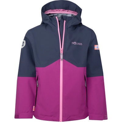 TROLLKIDS Детско водоустойчиво яке Trollkids Kid's Gjende Jacket Waterproof jacket - Fresh Berry / Graphite - размер 104 (EU) (703-3870-0612)
