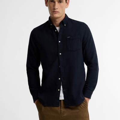 Barbour Buckley Tailored Herringbone košel'a navy