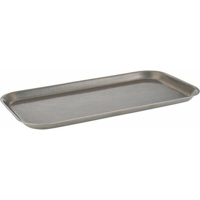 APS Vintage Servírovací tác starožitný nerezový vzhled 34x18cm
