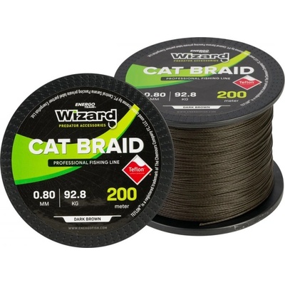 Wizard šňůra Cat Braid tmavě hnědá 200m 0,40mm 47,3kg