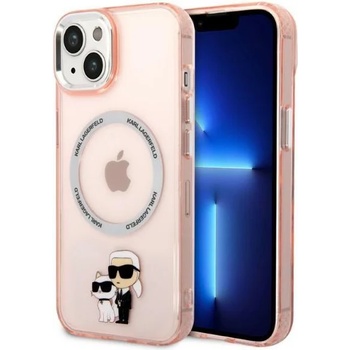 KARL LAGERFELD Кейс Karl Lagerfeld KLHMP14MHNKCIP за iPhone 14 Plus 6.7"", розов / розов, твърд, Iconic Karl&Choupette Magsafe (KF001440-0)