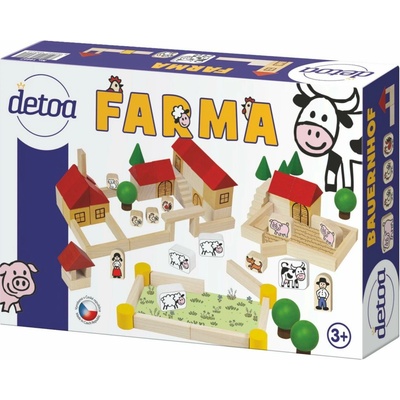 Detoa Dřevěná stavebnice Farma – Zboží Mobilmania