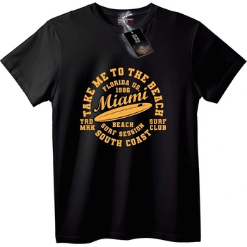 NOONEBRAND Тениска Miami Beach Сърф 1986 - L, Black