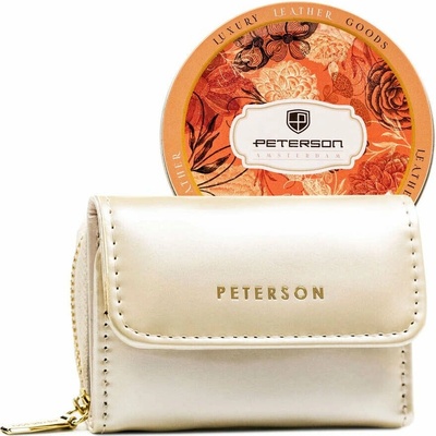 Peterson Elegantní lakovaná dámská kabelka v béžové barvě