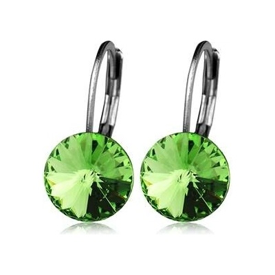 Nubis ocelové náušnice s krystaly Swarovski peridot NBS08-PD