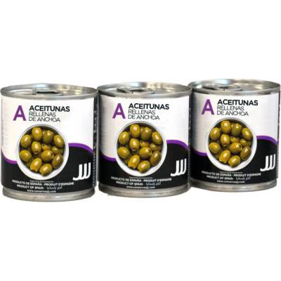 Conservas JJJ Olivy plnené ančovičkou 125 ml