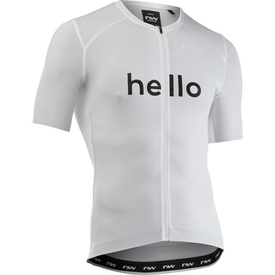Northwave Мъжка фланелка с къс ръкав за колоездене Northwave Blade Hello Goodbye Jersey Short Sleeve Cycling jersey - White - размер XL (056-3991-0115)