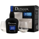 Dictador 20y 40% 0,7 l (dárčekové balenie 2 poháre)