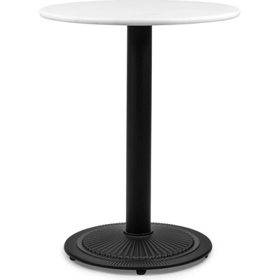 Blumfeldt Patras Pearl, bistro stolík, secesný štýl, mramor, 60 cm, 75 cm, liatina (GDMC1-Patras-WH)