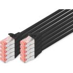 ASSMANN LAN cable Cat 6 - 5 m - 10 pieces - S/FTP shielded - black - DK-1644-050-BL-10 (DK-1644-050-BL-10)