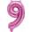 PartyDeco Балон от фолио Mini - число 9 розов 35 см
