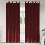 Pure Line Home Кадифени завеси в цвят бордо с метални халки, 2 бр. , 140 x 260 см - zalegloto - 70,02 лв