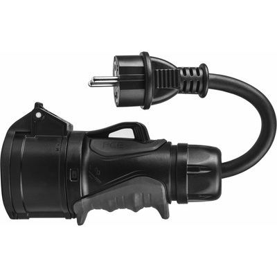 Green Cell napájecí adaptér prepinač Zelený článok ČERVENÝ CEE 16A 400V 5P NA SCHUKO 230V EVAK01