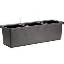 PLASTIA BERBERIS TRiO Truhlík samozavlažovací 117x40x35 cm antracit