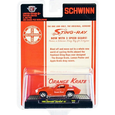M2 Machines Chevrolet Corvette 427 1966 červená 1:64