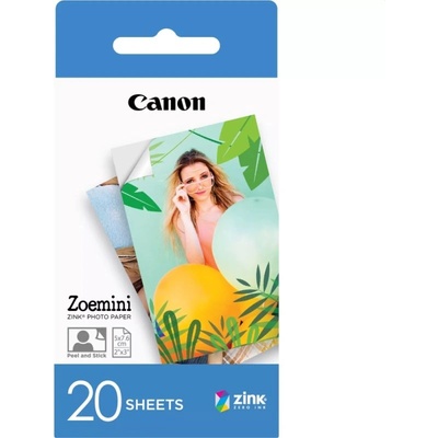 Canon Хартия Canon Zink Paper ZP-203020S 20 Sheets (5 x 7.6 cm) for Zoemini Portable Printer (3214C002AB)