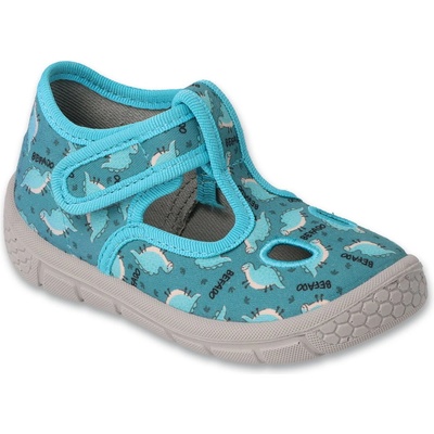 Befado bačkůrky Honey 630P010 DINO tyrkysové flexibilní lehké vyšší