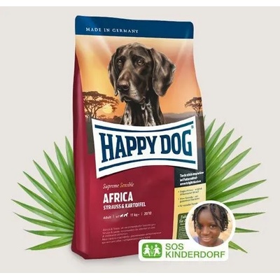 Happy Dog Sensible Africa - с месо от щраус и картофи 12.5kg