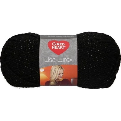Red Heart Lisa Lurex 00010 Black Плетива прежда (9809819-00010)