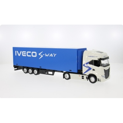 Bburago Iveco S-Way 570 tahač s návěsem bilý 1:43