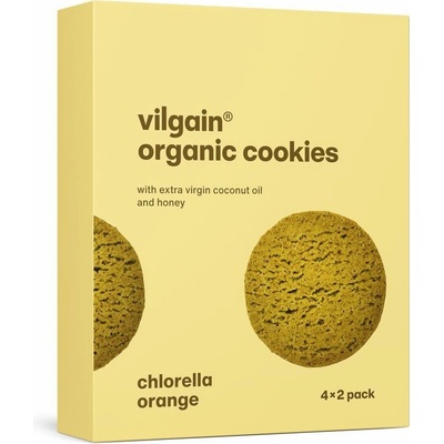 Vilgain Cookies BIO chlorella a pomeranč 135 g