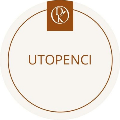 Davídkovo koření Etiketa Utopenci béžová průměr 4,5 cm 1 ks