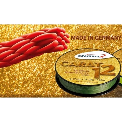 Climax Šňůra Carat 12 Oliva 135m 0,13mm 9,5kg