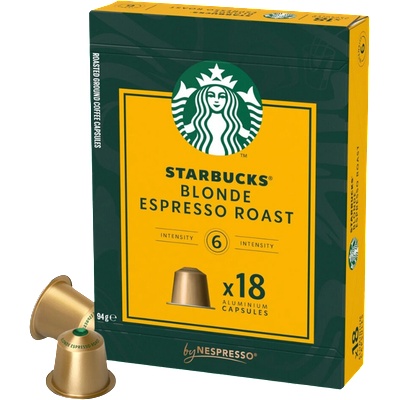 Starbucks Кафе капсули Starbucks, Blonde Espresso Roast, 18бр. , Nespresso