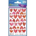 Zdesing Embossed paper stickers - Hearts