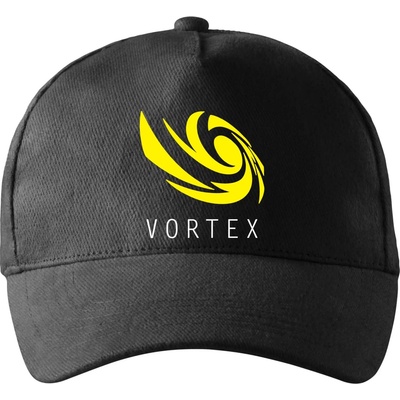 Vortex logo farebné so zahnutým šiltom a látkovou sponou Čierna