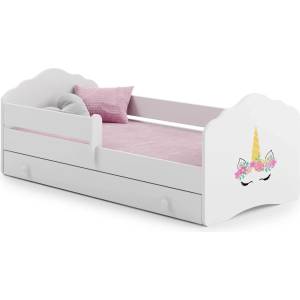 Kobi Детско легло FALA с парапет и чекмедже с различни мотиви (140 х 70 см, unicorn)