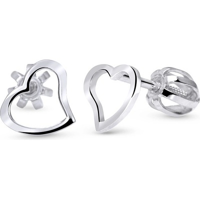 Cutie Jewellery Srdíčkové náušničky z bílého zlata C2760-30-X-2