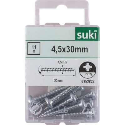 Suki ВИНТ ЗА ДЪРВО 4.5x30 ММ suki 11 БРОЯ (4004575538223)