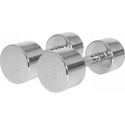 Gorilla Sports Chromované činky s pevnou váhou 2 x 10 kg