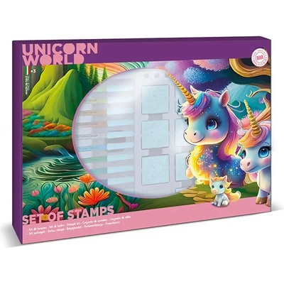 Multiprint Забавен детски комплект Вълшебен еднорог за оцветяване - 7 печата