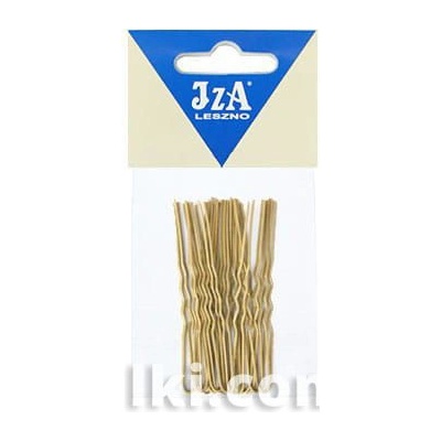 Vlásenky do vlasov profilované, farba zlatá 6,5 cm, 20 ks
