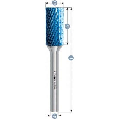 Karnasch Professional Tools Válcová fréza na kov Karnasch D10,0×25 S6 L70 mm, bez čelního broušení, povlakovaná, HP-1