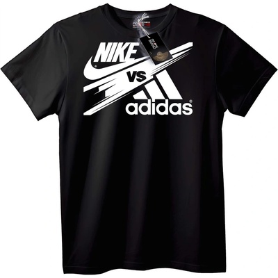 NOONEBRAND Тениска Nike срещу Adidas - XXS, White