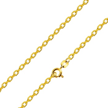 Šperky eshop Zlatá retiazka z 9K zlata, žltá farba hladké oválne články S3GG171.27