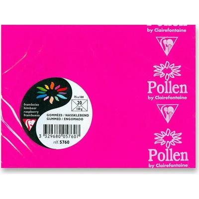 Clairefontaine 75 x 100 mm - barevná obálka - 20 ks, růžová